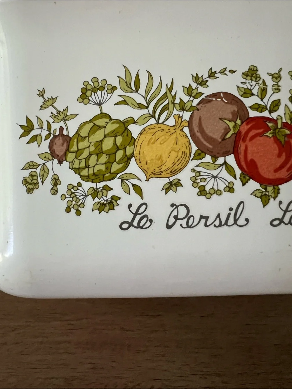 Vintage Corning Ware P-4-B  7”x5 1/2”x3” - Le Persil La Sauge 1970'S